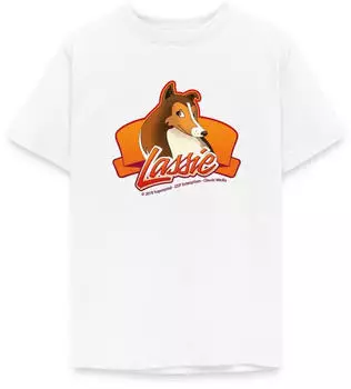spreadshirt Lassie Kinder T-Shirt (D191671089P724-33052-app1-size110) weiß