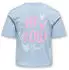 Only KOGREXI Statement T-Shirt (49195508) cashmere blue print:hey you begonia pink/cloud dancer