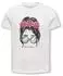 Only KOGMIA LIFE REG S/S GIRL TOP T-Shirt (43985153) cloud dancer print:only rebel girl/pink yarrow