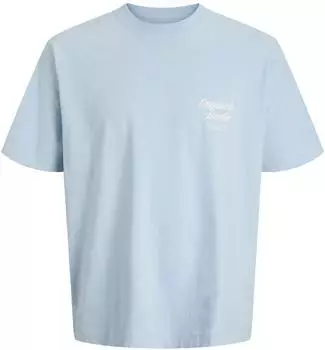 Jack & Jones JORNORREBRO TYPO TEE SS CREW NECK SN JNR T-Shirt (12284057) hellblau/wei&szlig;