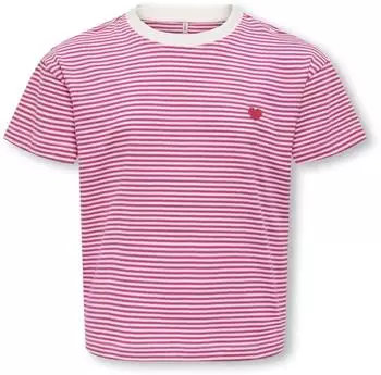 Only KOGMAIKEN LIFE CROPHEART SS TOP JRS NOOS Kurzarmshirt (15347258) cloud dancer