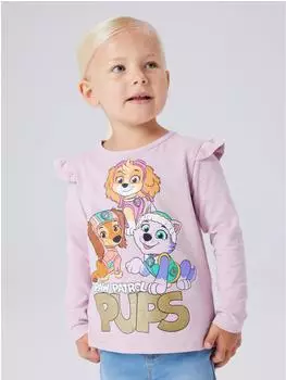 Name It NMFJABA PAW LS TOP NOOS CPLG Langarmshirt (13252095) dawn pink/karamell/gold/helllila/rosa