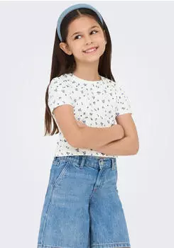 Only KOGBELLA LIFE SHORT AOP S/S TOP JRS NOOS T-Shirt (15346421) mazarine blue detail:white background