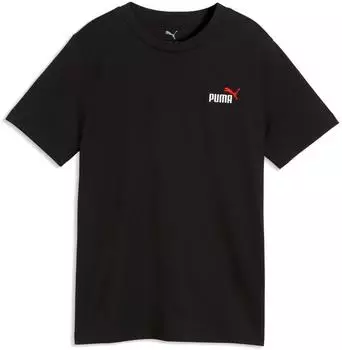 Puma ESS 2 Color Small No 1 Logo Tee B Kurzarm-T-Shirt mit Rundhalsausschnitt Regular Fit (43462849) puma schwarz/rot flash