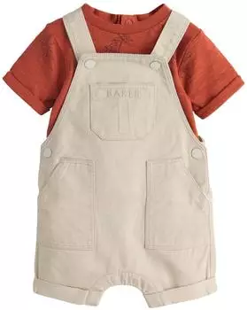Ted Baker Logo T-Shirt und Shorts Set greige/rostrot