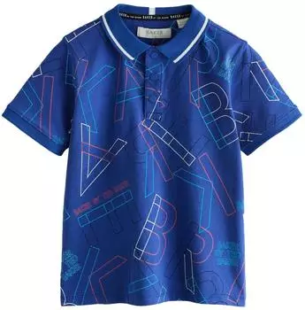 Ted Baker Knitted Polo Shirt blau/dunkelblau/rot/weiß