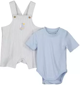 Blue Seven T-Shirt Set: Body und Latzshorts (87780601) hl blau