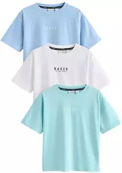 Ted Baker 3er-Pack Cropped Frill T-Shirts (WWLPE) blau/weiß