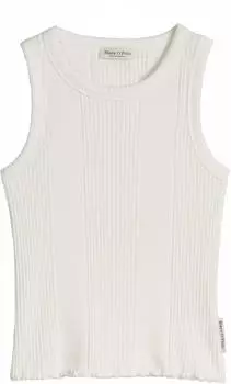 Marc O'Polo T-Shirt aus geripptem Bio-Baumwoll-Jersey (19748267) hellgrün