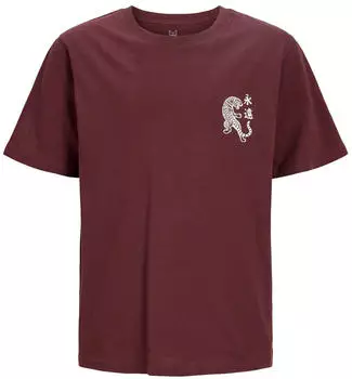 Jack & Jones JORVacation T-Shirt Lockere Passform rostbraun/weiß
