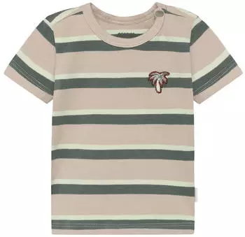 Noppies Tee SS Stripe Boy T-Shirt (6430014) beige/grün