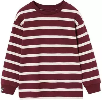Vertbaudet Ringelshirt mit Recycling-Baumwolle bordeaux