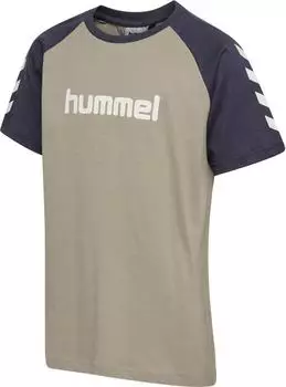 Hummel Hmljr Logo T-Shirt braun/grün