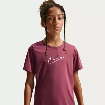 Nike Dri-Fit One Std Short-Sleeve Hbr T-Shirt (FZ5600) pink smoke/white