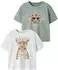Name It NKFVOTEA 2P SS NREG TOP Kurzarmshirt (40653337) hellweiß/hellgrün