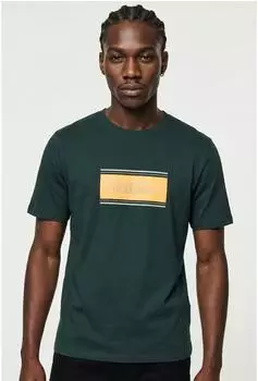 Jack & Jones JJBUSTER TEE SS CREW NECK BTS Rundhals T-Shirt Regular Fit (12299653) taupe/dunkelgrün/hellorange