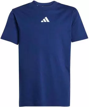 Adidas Essentials Kids T-Shirt mit Rundhalsausschnitt (JY0613) dark blue/white