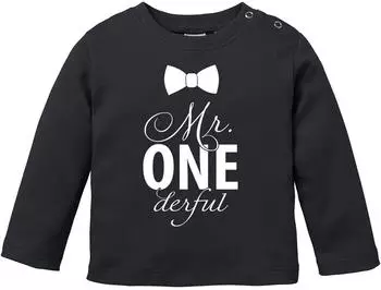 MoonWorks Langarmshirt mit Print (11720) weiß/blau/schwarz