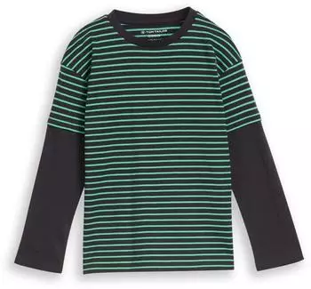 Tom Tailor Long sleeve shirt (1052453) grün grau small stripe