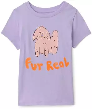 Amazon Essentials GAE45075S Kurzärmeliges T-Shirt (GAE45075SP18) lila hund