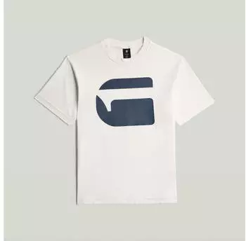 G-Star OVERSIZED R T SS Kids Logo-Print T-Shirt (D30935-01-159) ecru