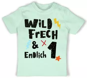 Shirtracer T-Shirt Baby 1. Geburtstag - Ich Bin 1 Bausteine (PV-66428174) mintgrün