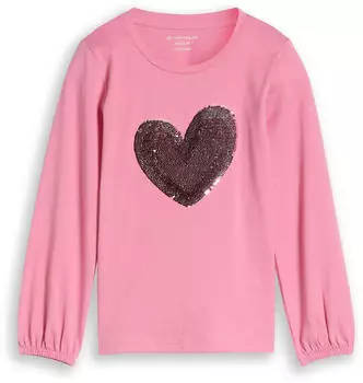 Tom Tailor Kinder Langarmshirt mit Wendepailletten Regular Fit (1051709) smooth rose