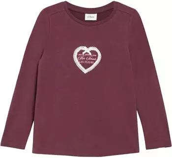 s.Oliver Langarmshirt mit Artwork im A-Shape rot