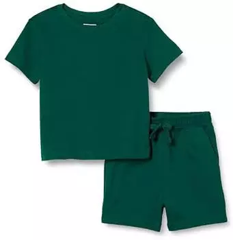 Amazon Essentials Kurzärmeliges T-Shirt Relaxed Fit (AEBY51811S25) dunkelgrün