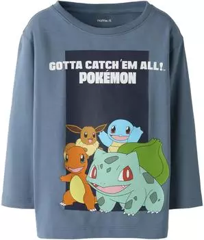 Name It NMMSOUTH POKEMON LS NREG TOP NOOS BFU Langarmshirt Regular Fit (13259931) saphir/aqua/orange/wei&szlig;