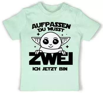 Shirtracer Aufpassen du musst Zwei ich jetzt Bin Baby T-Shirt (PV-65238476) schwarz