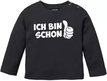 MoonWorks Baby Langarm-Shirt 1. Geburtstag (15071) schwarz