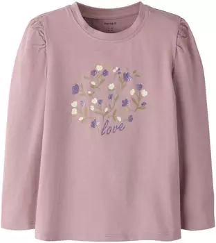 Name It NMFOCEATU LS Top Box oliv/lila/mauve