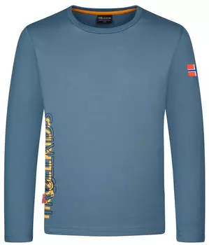 Trollkids Kids Stavanger Longsleeve steel blue/black/mango