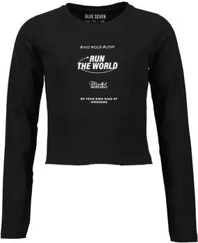 Blue Seven T-Shirt mit Rundhalsausschnitt und Wendepailletten schwarz