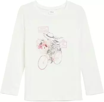 s.Oliver Langarmshirt mit Print (2181183) creme/wei&szlig;