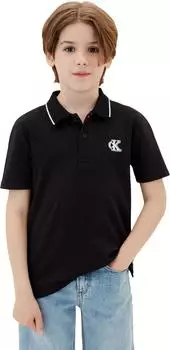 Calvin Klein Solid Pique Polo Regular Fit Poloshirt schwarz