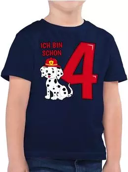 Shirtracer Kinder T-Shirt Jungen 5. Geburtstag Feuerwehr Hund (PV-56726913) royalblau