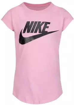 Nike NKB Sportswear Globe / Nike Futura Short Sleeve Tee Kids T-Shirt (36F269) pink/schwarz
