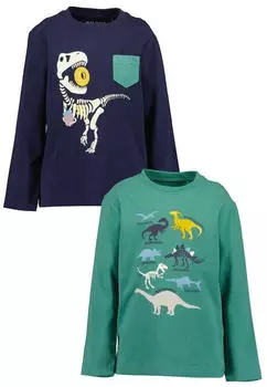 Blue Seven T-Shirt mit Rundhalsausschnitt und Wendepailletten (90333139) navy/gelb/gr&uuml;n/wei&szlig;
