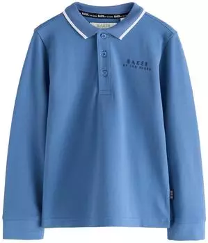 Ted Baker Langarm-Poloshirt (V82753) hellblau/genziana/weiß