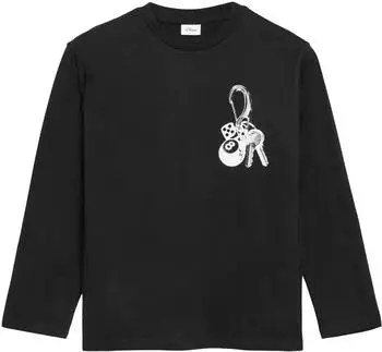 s.Oliver Langarmshirt mit Print Regular Fit (2184067) schwarz