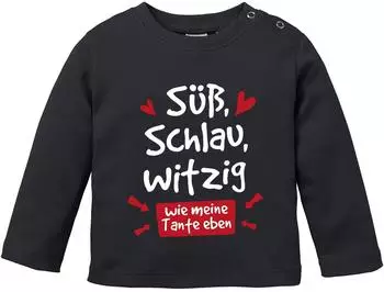 MoonWorks Baby T-Shirt Kurzarm Tante Sprüche (20395) schwarz/türkis/blau/weiß/rosa