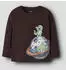 Name It NMMVICTOR LS NREG TOP Langarmshirt Regular Fit (91136902) chocolate plum print:space dino
