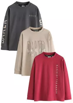 Ted Baker Long Sleeve T-Shirt stone/red/charcoal