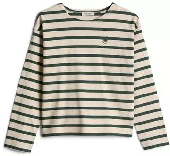 Marc O'Polo Longsleeve gestreifter Rundhals (12696508) beige