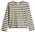 Marc O'Polo Longsleeve gestreifter Rundhals (12696508) beige