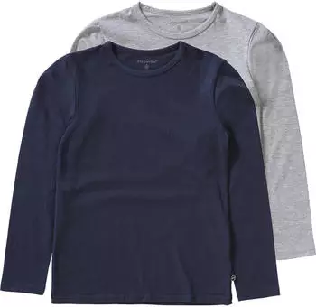 Minymo Basic 34 T-Shirt LS (2-Pack) (3934) dark navy