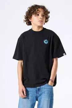 Garcia Q263406 Rundhalsshirt mit kleinem Frontprint (Q263406) hellblau/schwarz
