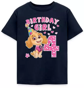 spreadshirt Paw Patrol Geburtstag Kinder T-Shirt (D303108946P724-25252) schwarz